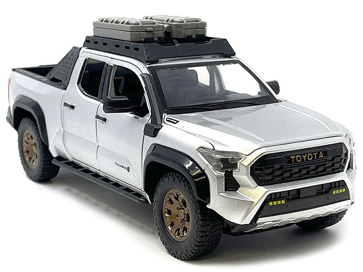 2024 Toyota Tacoma Trailhunter Edition Pickup Truck Silver Metallic 1/24 Diecast Model Car-1