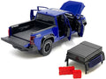 2024 Toyota Tacoma TRD Off-Road Edition Pickup Truck Blue Metallic with Bed Camper 1/24 Diecast Model Car-0