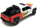2024 Toyota Tacoma TRD Off Road Edition Pickup Truck White and Red with TRD Stripes with Sunroof and Wheel Rack Limited Edition to 2400 pieces Worldwide 1/24 Diecast Model Car-0