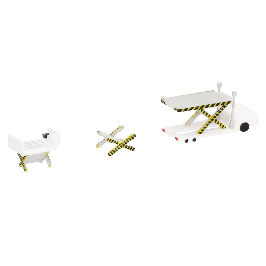 Container Loader 2 Vehicle Set White 1/500 Diecast Model by Herpa-4