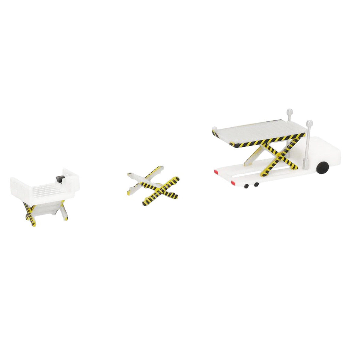 Container Loader 2 Vehicle Set White 1/500 Diecast Model by Herpa-4