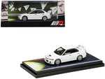 Mitsubishi Lancer RS Evolution IV RHD (Right Hand Drive) White "Monstar" with Seiji Iwaki Driver Figure "Initial D" (1995-2013) Manga 1/64 Diecast Model Car by Hobby Japan-0