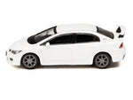 Honda Mugen Civic Type R (FD2) RHD (Right Hand Drive) Championship White "JDM64" Series 1/64 Diecast Model Car by Hobby Japan-0