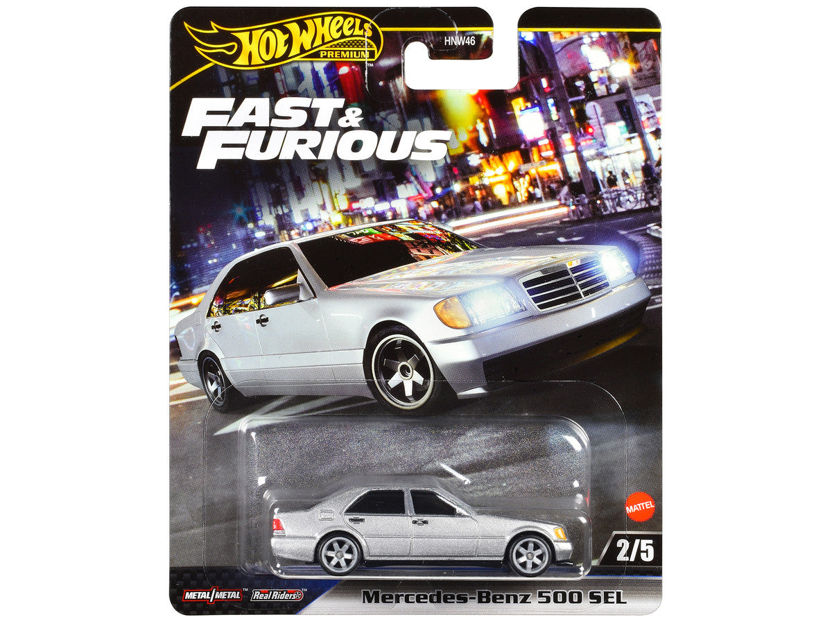 Mercedes-Benz 500 SEL Silver Metallic "The Fast and the Furious: Tokyo Drift" (2006) Movie "Fast & Furious" Series Diecast Model Car by Hot Wheels-0