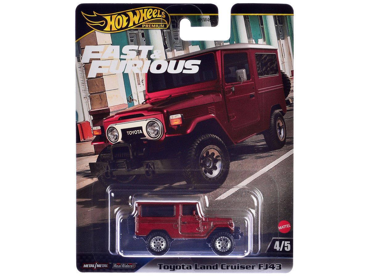 Toyota Land Cruiser FJ43 Red with White Top "The Fate of the Furious" (2017) Movie "Fast & Furious" Series Diecast Model Car by Hot Wheels-2