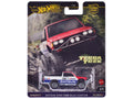 Datsun King Cab Baja Custom Pickup Truck #720 White and Blue with Red Hood "Terra Trek" Series Diecast Model Car by Hot Wheels-0