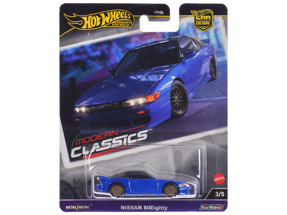 Nissan SilEighty Blue Metallic "Modern Classics" Series Diecast Model Car by Hot Wheels-0