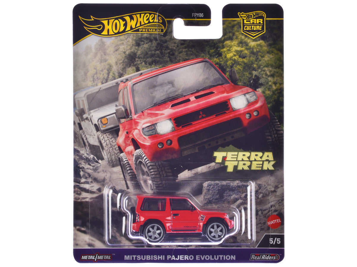 Mitsubishi Pajero Evolution RHD (Right Hand Drive) Red "Terra Trek" Series Diecast Model Car by Hot Wheels-0