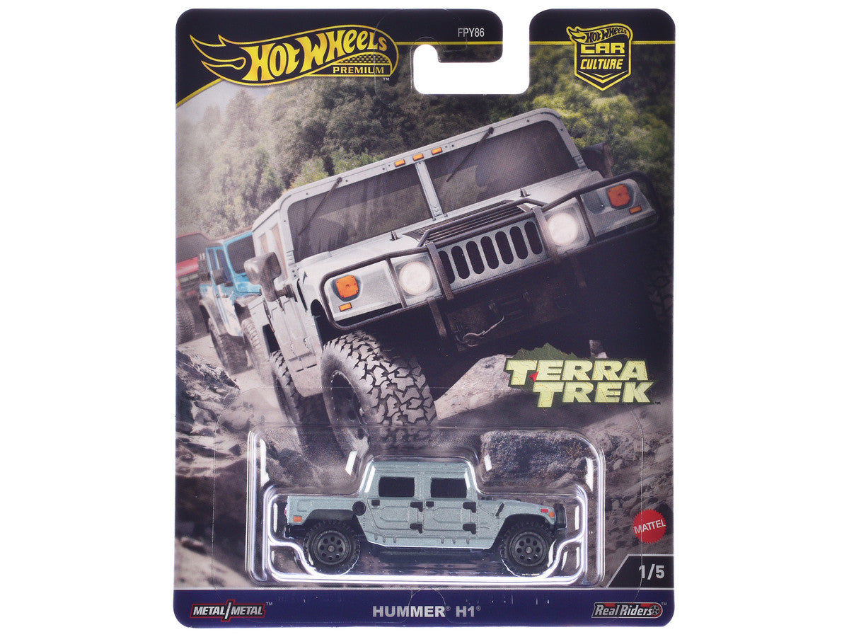Hummer H1 Pickup Truck Gray Metallic "Terra Trek" Series Diecast Model Car by Hot Wheels-0