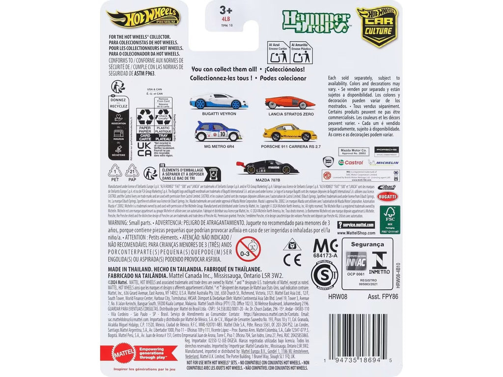 Mazda 787B Prototype Race Car Black "Hammer Drop" Series Diecast Model Car by Hot Wheels-1
