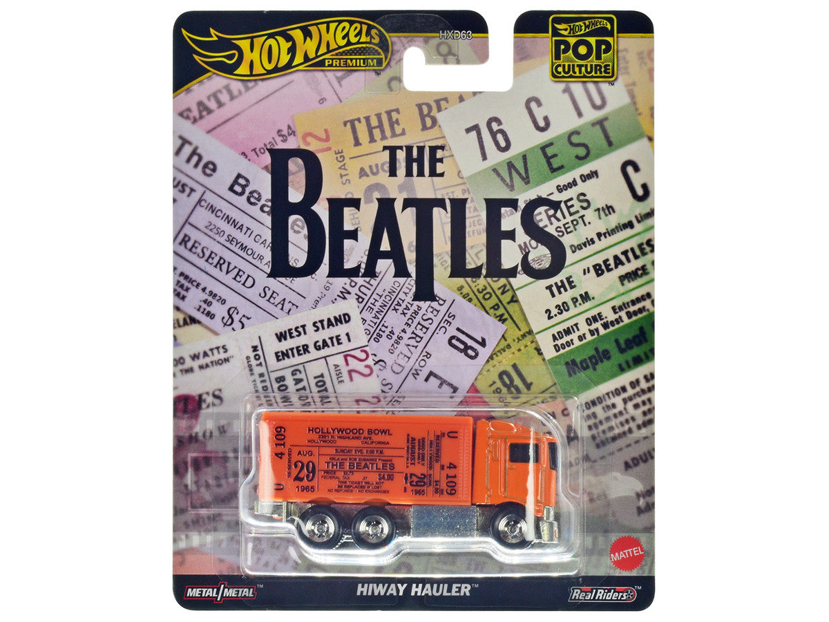 Hiway Hauler Orange with Concert Ticket Graphics "The Beatles" "Pop Culture" Series Diecast Model Car by Hot Wheels-0