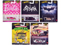 "Pop Culture 2024" 5 piece Set E "Premium Series" Diecast Model Cars by Hot Wheels-0