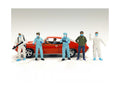 Hazmat Crew 6 piece Figurine Set for 1/18 Scale Models by American Diorama-0