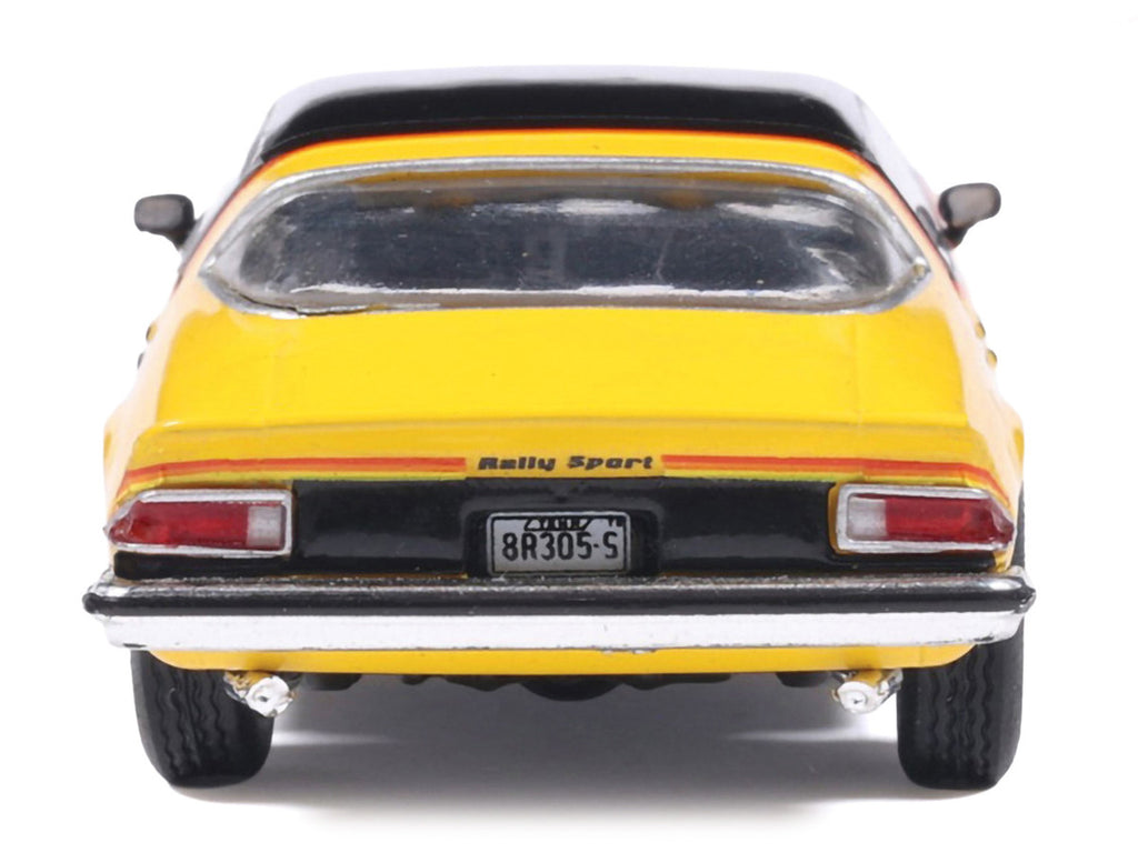 1976 Chevrolet Camaro Rally Sport Black and Yellow with Red Stripes 1/64 Diecast Model Car by IXO Models-3