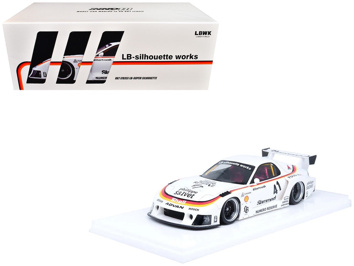 Mazda RX7 FD3S LB-Super Silhouette RHD 1/18 Scale Model Car White-4
