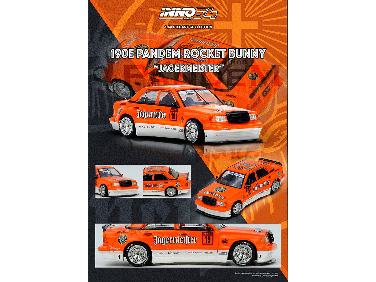 Pandem Rocket Bunny 190E Jagermeister 1/64 Diecast Model Car-3