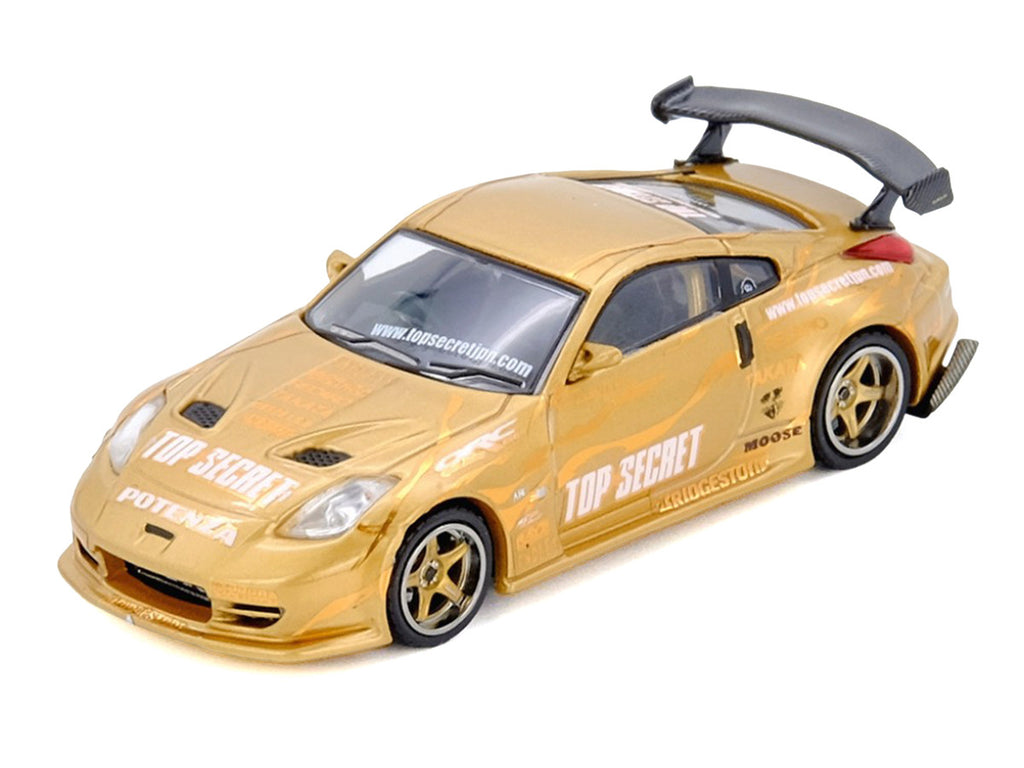 Nissan Top Secret Thailand 350Z RHD Gold 1/64 Diecast Model Car-1