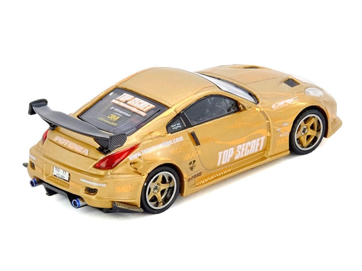 Nissan Top Secret Thailand 350Z RHD Gold 1/64 Diecast Model Car-2