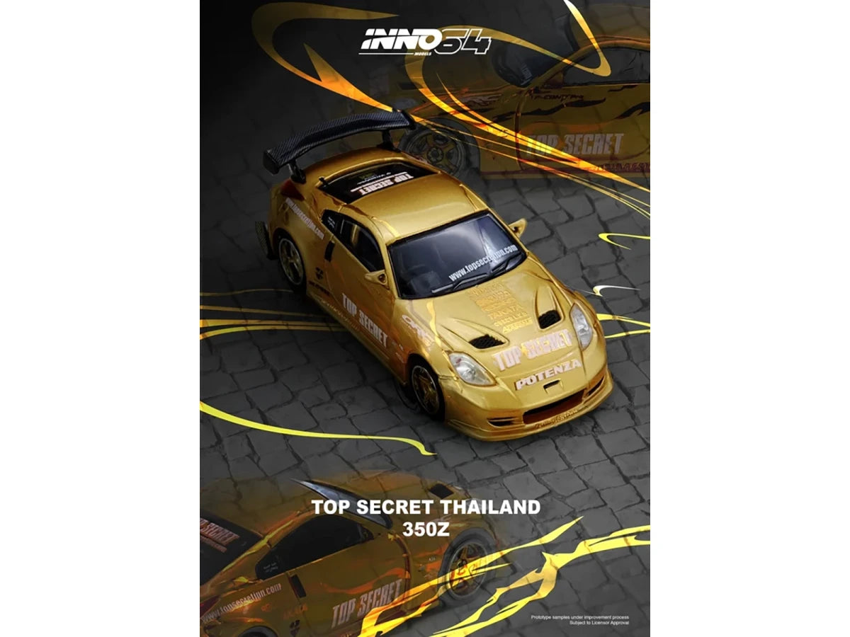 Nissan Top Secret Thailand 350Z RHD Gold 1/64 Diecast Model Car-4