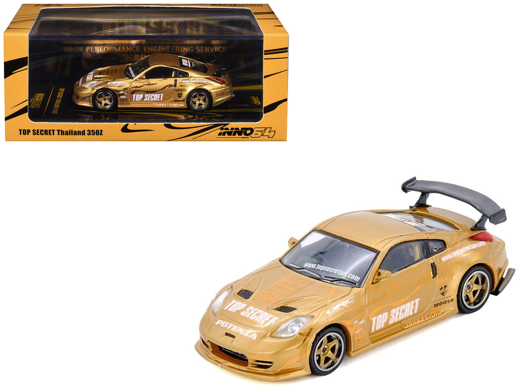 Nissan Top Secret Thailand 350Z RHD Gold 1/64 Diecast Model Car-0