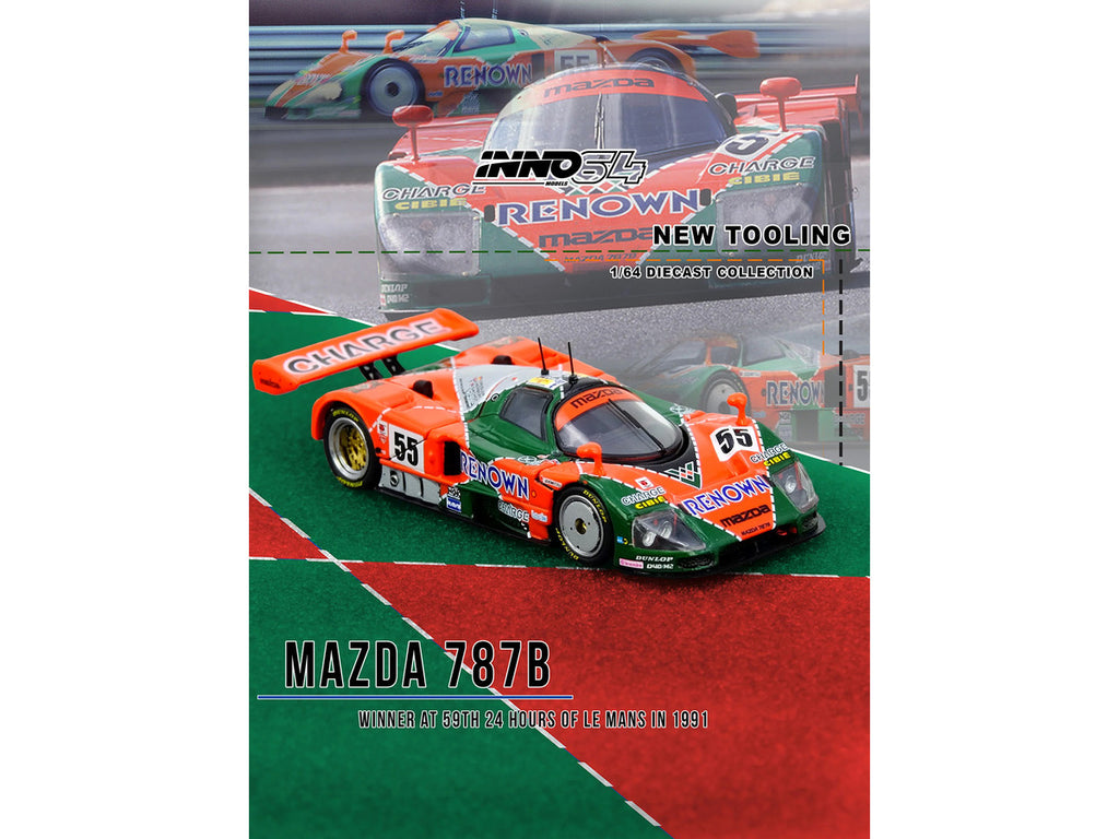 Mazda 787B #55 1991 Le Mans Winner 1/64 Diecast Model Car-3