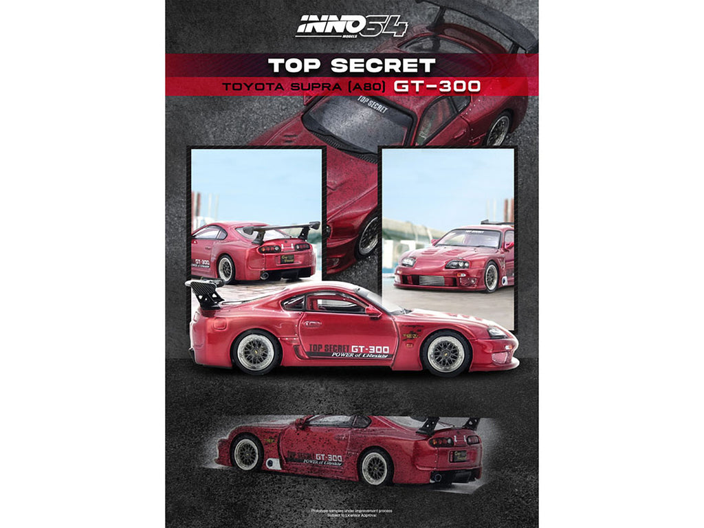 Toyota Supra A80 Top Secret GT300 RHD 1/64 Diecast Model Car-3