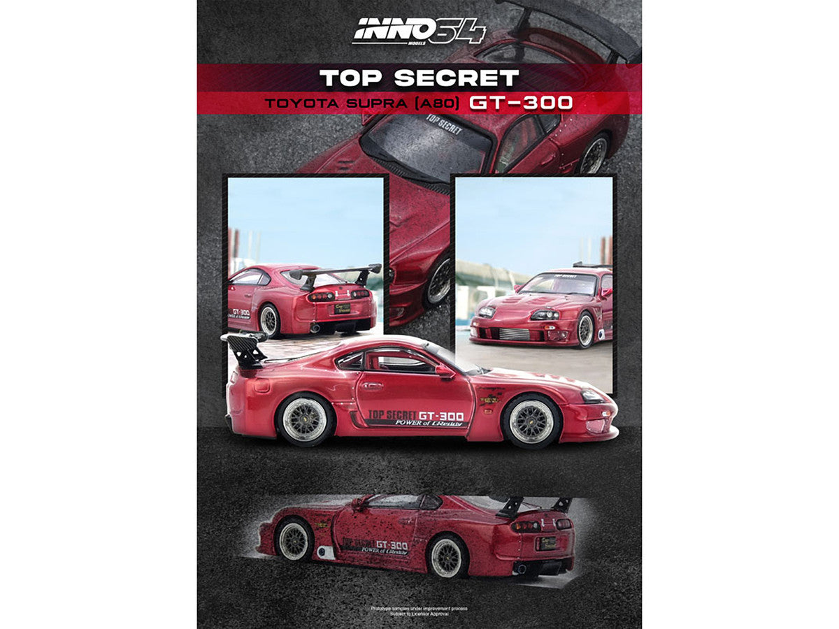 Toyota Supra A80 Top Secret GT300 RHD 1/64 Diecast Model Car-3