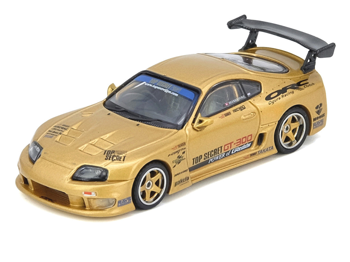 Toyota Supra A80 Top Secret Thailand GT300 RHD Gold Metallic 1/64 Model-1