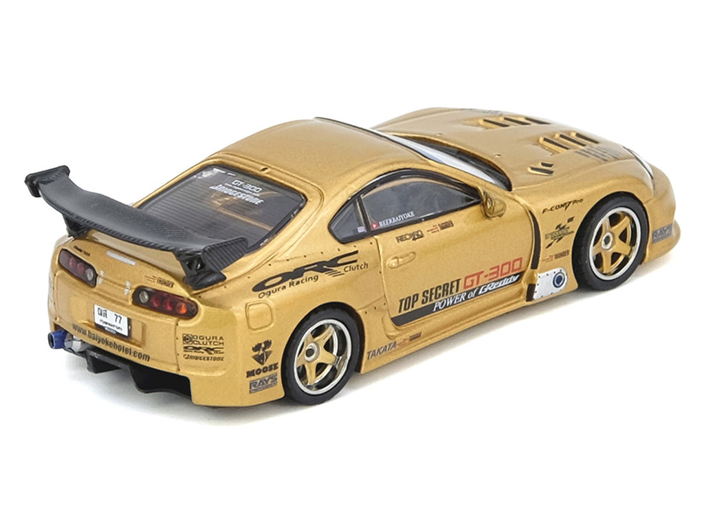 Toyota Supra A80 Top Secret Thailand GT300 RHD Gold Metallic 1/64 Model-3