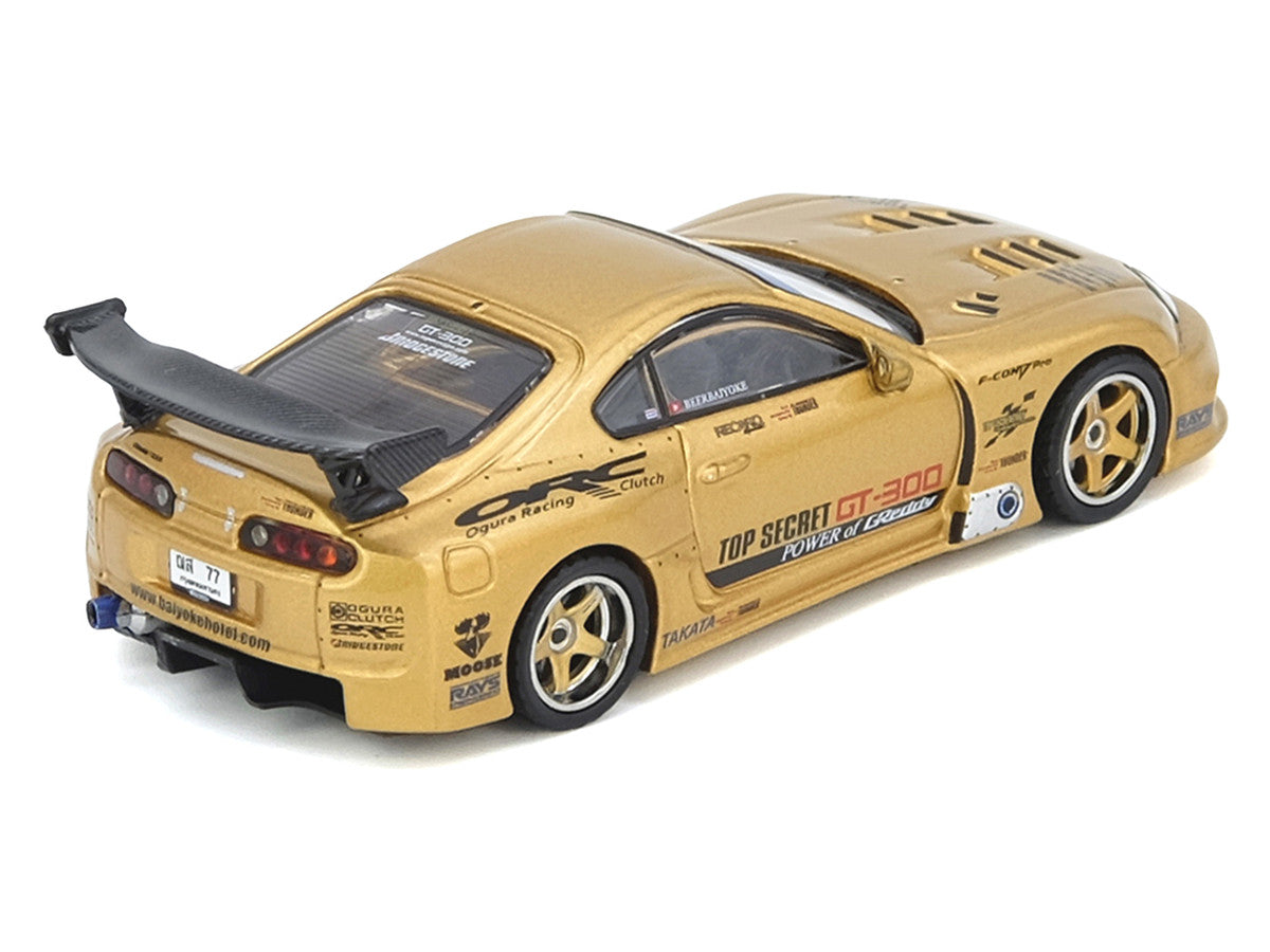 Toyota Supra A80 Top Secret Thailand GT300 RHD Gold Metallic 1/64 Model-3