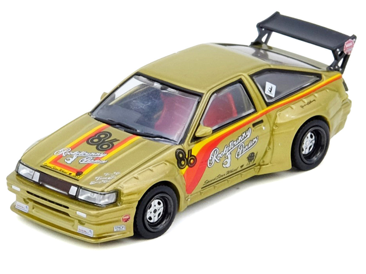 Toyota Levin AE86 RHD 1/64 Diecast Model Pandem Rocket Bunny Gold Metallic-1