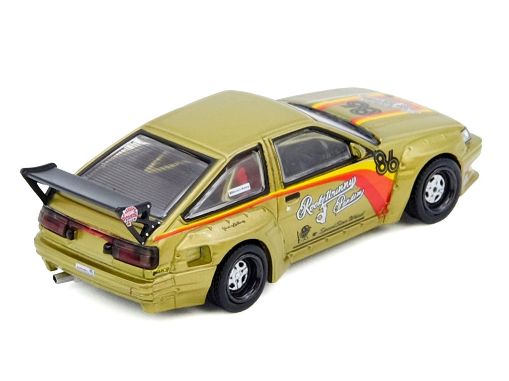 Toyota Levin AE86 RHD 1/64 Diecast Model Pandem Rocket Bunny Gold Metallic-2
