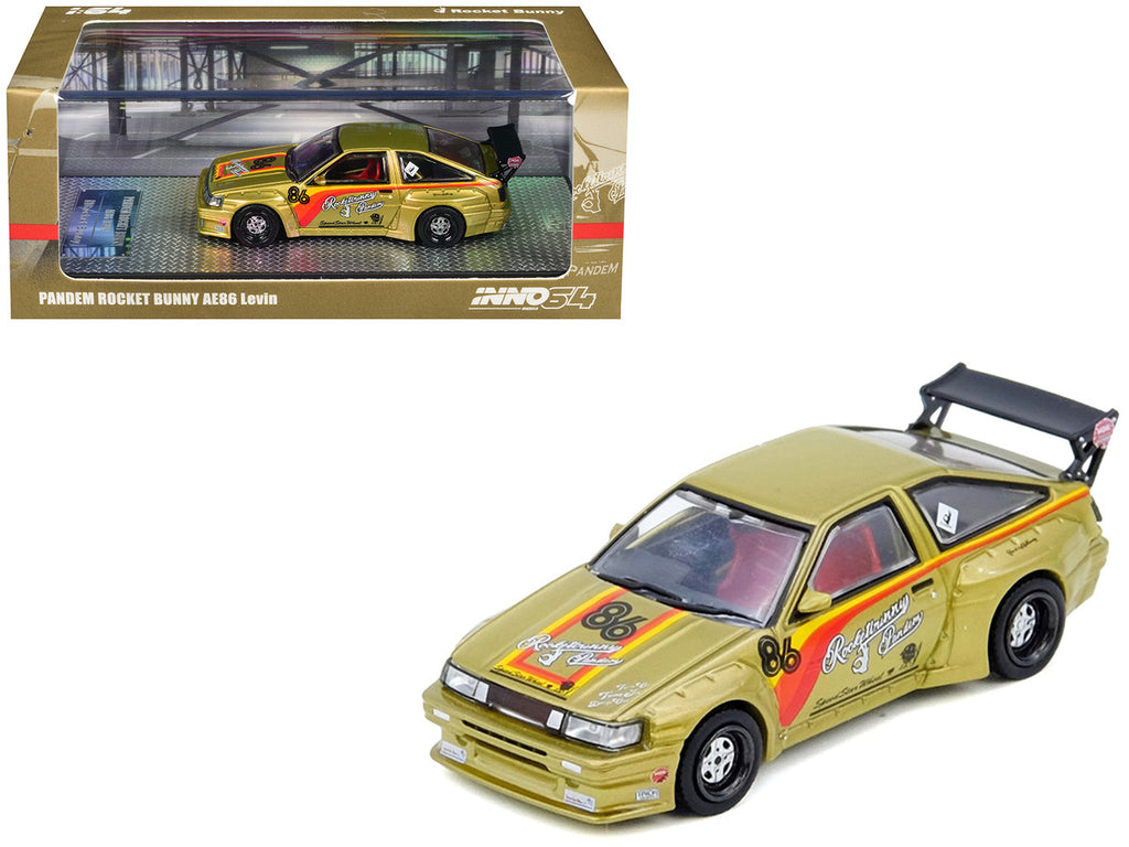 Toyota Levin AE86 RHD 1/64 Diecast Model Pandem Rocket Bunny Gold Metallic-0