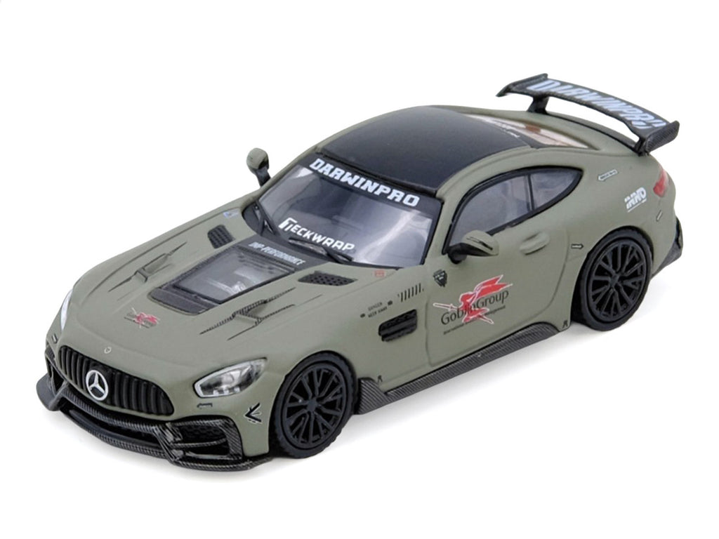 DarwinPRO iMP-Performance AMG GT Matt Green 1/64 Diecast Model Car-1