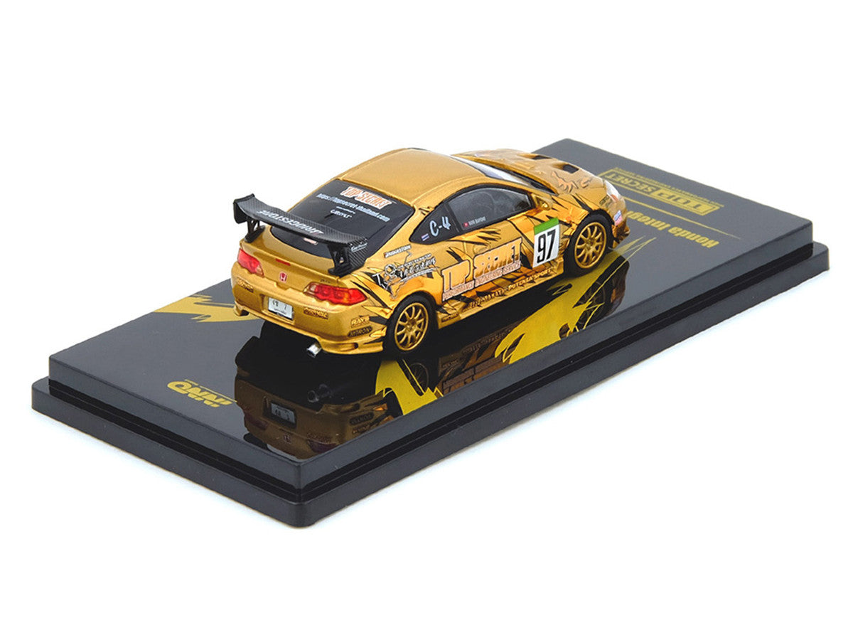 Honda Integra Type R DC5 RHD 1/64 Diecast Model Gold Metallic-3