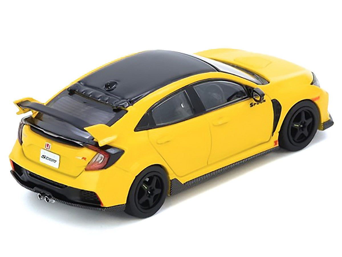 Honda Civic Type R FK8 RHD 1/64 Diecast Model Yellow Black Top-0