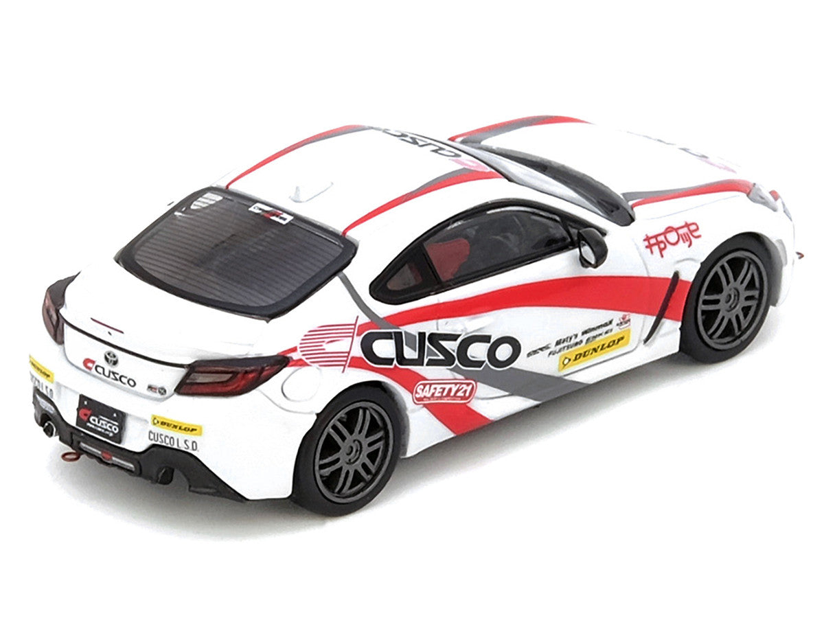 Toyota GR86 Tuned by CUSCO RHD 1/64 Diecast Model Car White-2