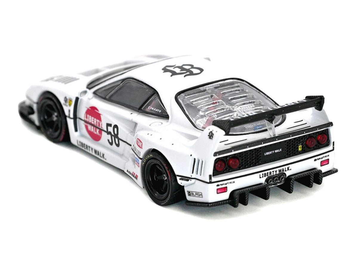 LBWK Liberty Walk F40 #58 White Graphics 1/64 Diecast Model Car-1