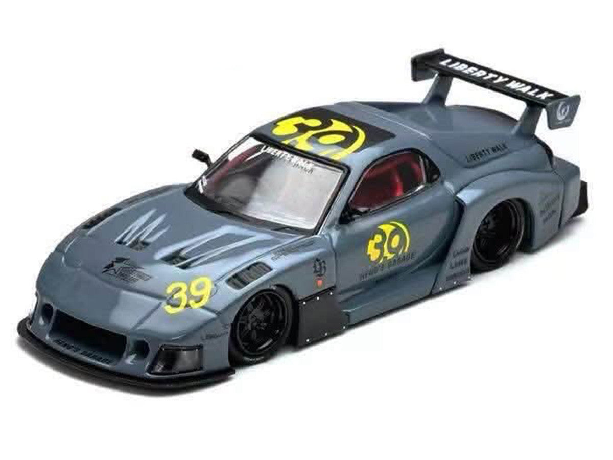 Mazda RX7 FD3S LB-Super Silhouette RHD 1/64 Diecast Model Gray-1