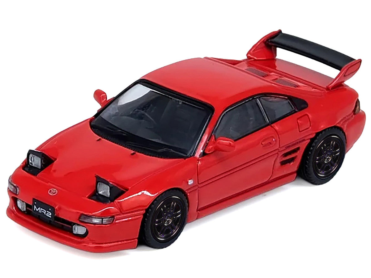 Toyota MR2 SW20 RHD Red 1/64 Diecast Model Car by Inno Models-1
