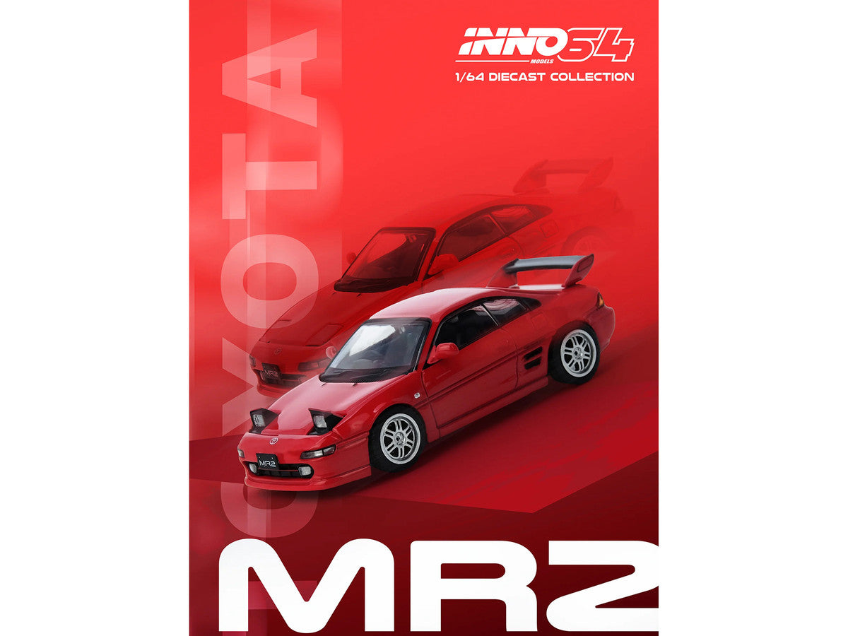 Toyota MR2 SW20 RHD Red 1/64 Diecast Model Car by Inno Models-3