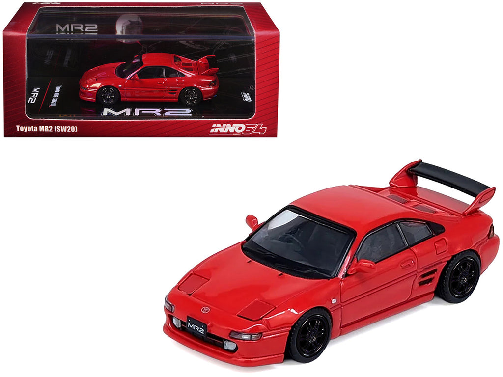 Toyota MR2 SW20 RHD Red 1/64 Diecast Model Car by Inno Models-0