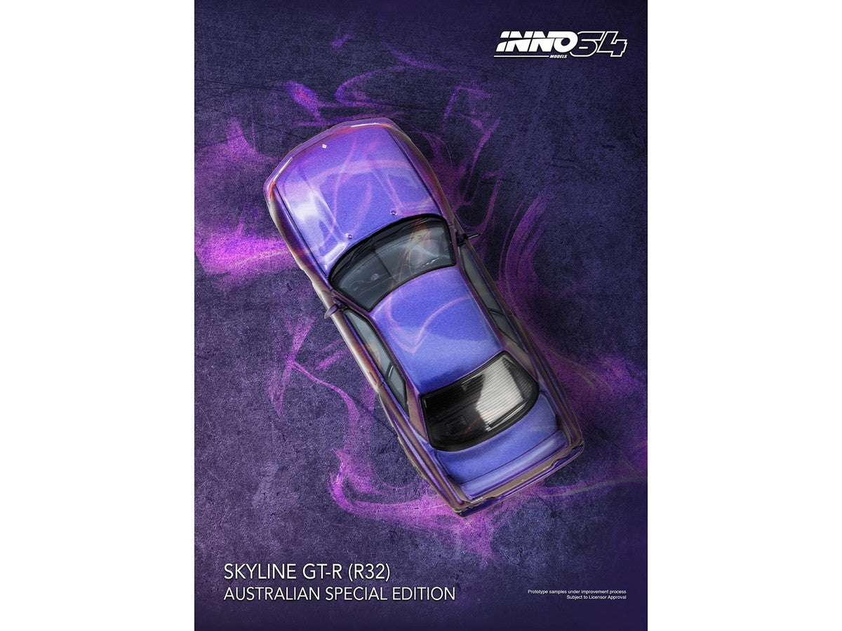 Nissan Skyline GT-R R32 RHD 1/64 Diecast Midnight Purple Metallic Australian Edition-2