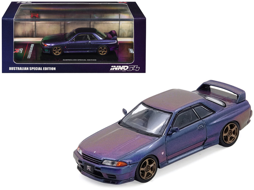 Nissan Skyline GT-R R32 RHD 1/64 Diecast Midnight Purple Metallic Australian Edition-3