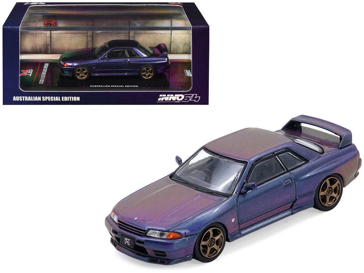 Nissan Skyline GT-R R32 RHD 1/64 Diecast Midnight Purple Metallic Australian Edition-3