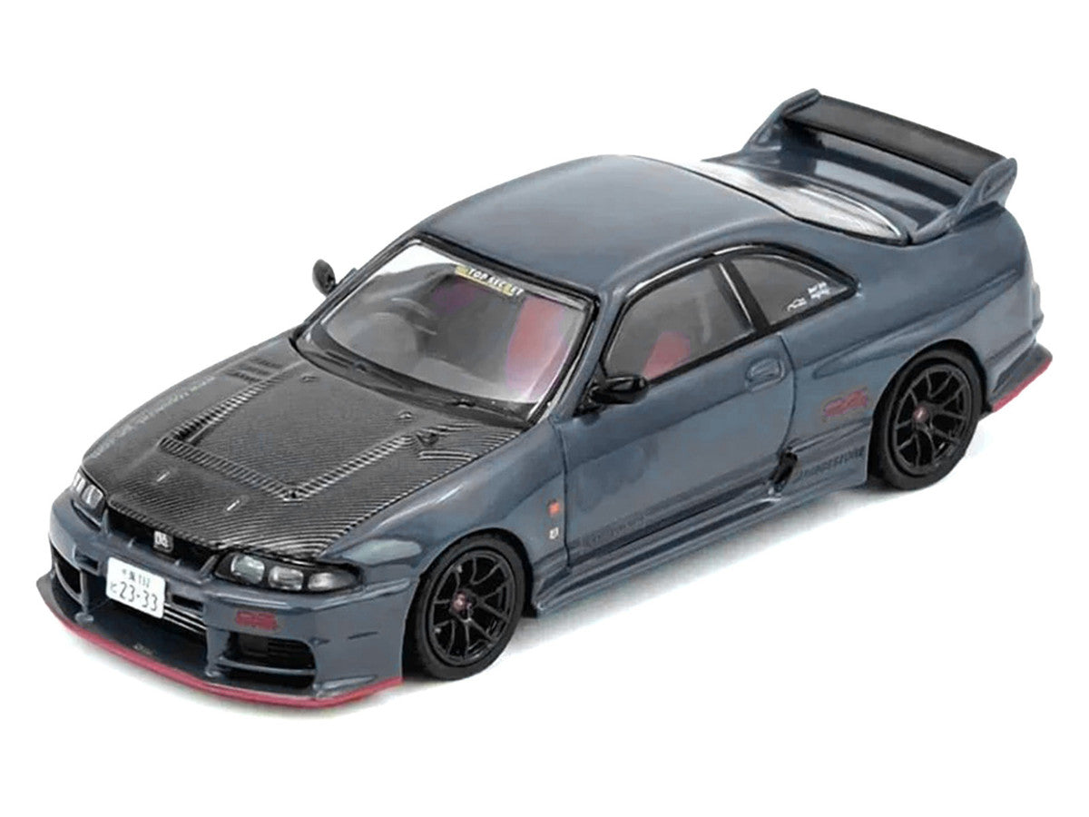 Nissan Top Secret Skyline GT-R BCNR33 RHD Stealth Gray 1/64 Diecast-1