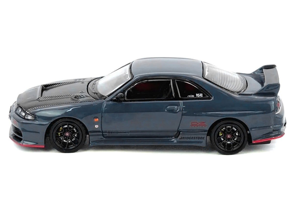 Nissan Top Secret Skyline GT-R BCNR33 RHD Stealth Gray 1/64 Diecast-2