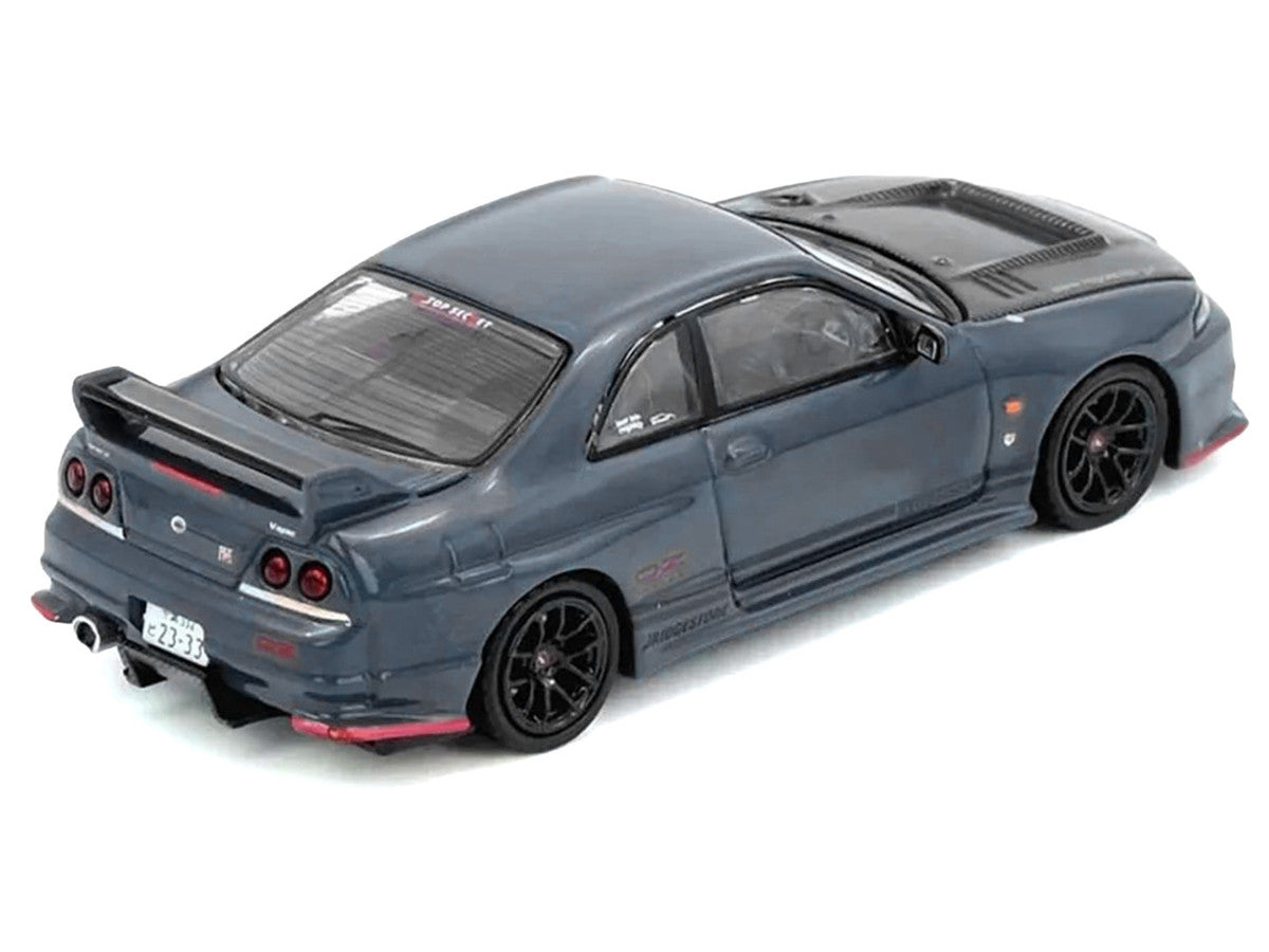 Nissan Top Secret Skyline GT-R BCNR33 RHD Stealth Gray 1/64 Diecast-3