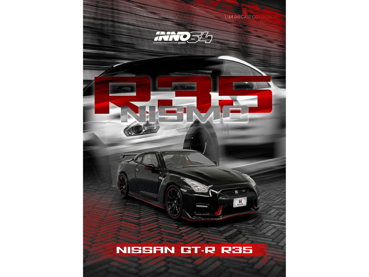 Nissan GT-R R35 Nismo Black RHD 1/64 Diecast Model Car-2