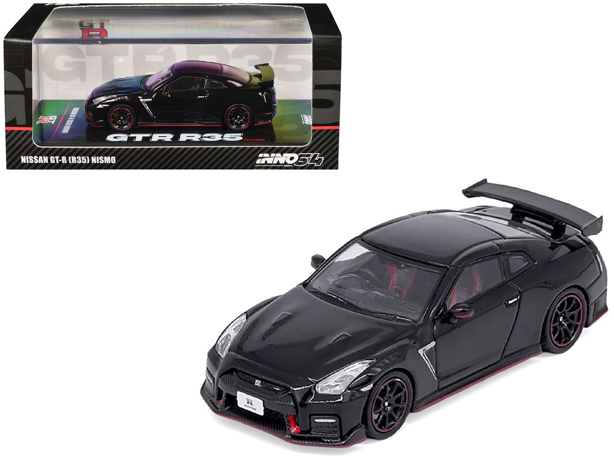 Nissan GT-R R35 Nismo Black RHD 1/64 Diecast Model Car-3
